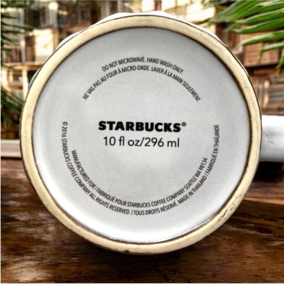 STARBUCKS 2016 Grey & Gold Mermaid Scale Mug - 10 fl oz - Collectible / Rare - Picture 5 of 7